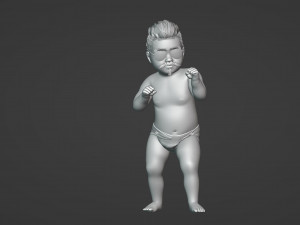 Whimsical Toddler A 3D Marvel of Innocence and Playfulness 3D Model