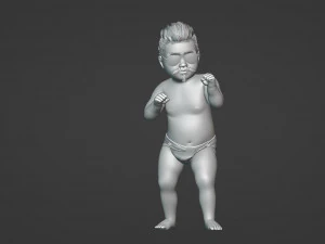 Whimsical Toddler A 3D Marvel of Innocence and Playfulness 3D Model