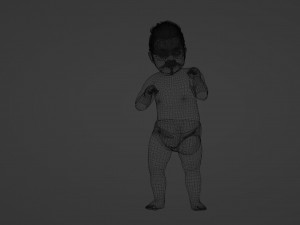 Whimsical Toddler A 3D Marvel of Innocence and Playfulness 3D Model