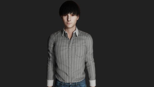 Realistic Handsome Man in Casual Attire 3Dモデル .c4d .max .obj .3ds .fbx .stl .blend 