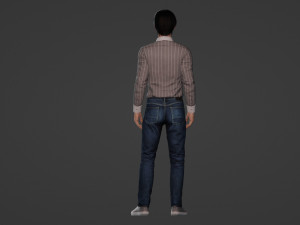 Realistic Handsome Man in Casual Attire 3Dモデル