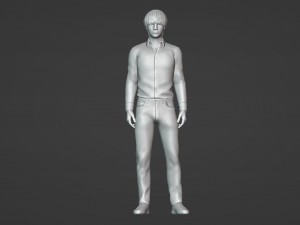 Realistic Handsome Man in Casual Attire 3Dモデル