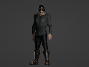 Ancient Warrior A Realistic of a Muscular Gladiator in Vintage Attire 3D 모델