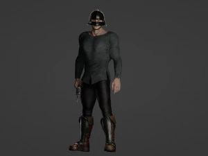 Ancient Warrior A Realistic of a Muscular Gladiator in Vintage Attire 3D Model