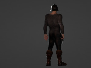Ancient Warrior A Realistic of a Muscular Gladiator in Vintage Attire 3D 모델