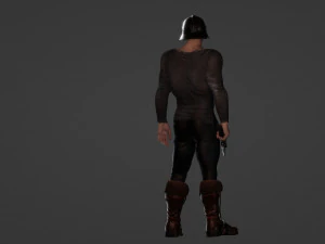 Ancient Warrior A Realistic of a Muscular Gladiator in Vintage Attire 3D Model