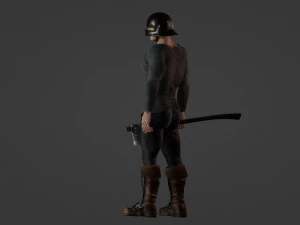 Ancient Warrior A Realistic of a Muscular Gladiator in Vintage Attire 3D Model