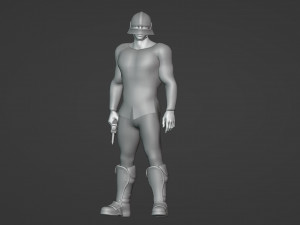 Ancient Warrior A Realistic of a Muscular Gladiator in Vintage Attire 3D 모델