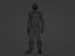 Ancient Warrior A Realistic of a Muscular Gladiator in Vintage Attire 3D 모델