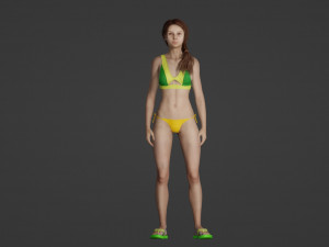 Realistic of a Tranquil Beach Beauty 3D Model