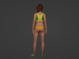 Realistic of a Tranquil Beach Beauty 3D Model