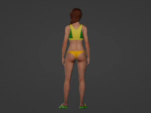 Realistic of a Tranquil Beach Beauty 3D Model