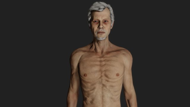 Realistic of a Sick Man 3D 모델 .c4d .max .obj .3ds .fbx .stl .blend 