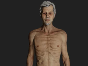 Realistisch van een zieke man 3D Model