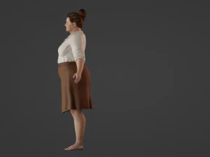 3D Character Model of a Happy Woman 3D Model