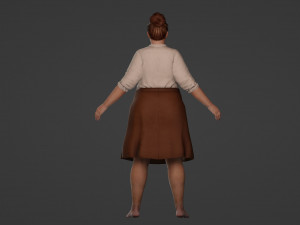 3D Character Model of a Happy Woman Model 3D