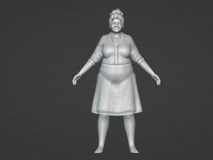 3D Character Model of a Happy Woman Model 3D