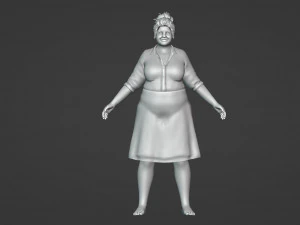 3D Character Model of a Happy Woman 3D Model