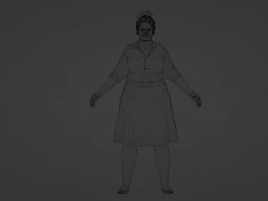 3D Character Model of a Happy Woman 3D Model