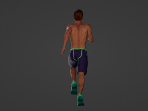 Realistic of a Determined Runner 3D Model