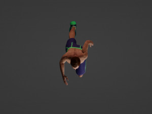 Realistic of a Determined Runner 3D Model