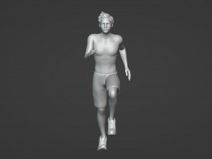 Realistic of a Determined Runner 3D Model
