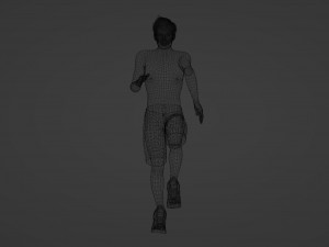 Realistic of a Determined Runner 3D Model