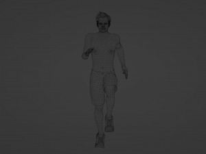 Realistic of a Determined Runner 3D Model
