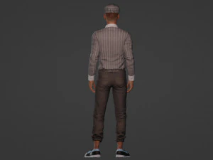 Realistico di un elegante gentiluomo anziano Modello 3D