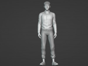 Realistic of a Stylish Elderly Gentleman 3D Model