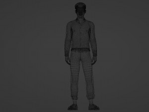 Realistic of a Stylish Elderly Gentleman 3D Model