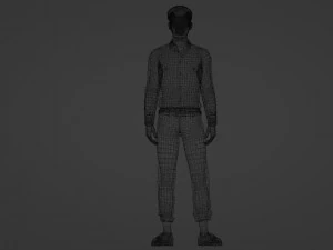 Realistico di un elegante gentiluomo anziano Modello 3D