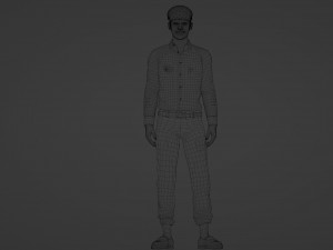 Realistic of a Stylish Elderly Gentleman 3D Model