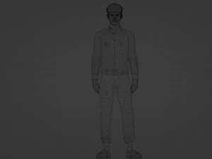 Realistico di un elegante gentiluomo anziano Modello 3D