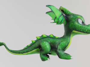 Symbol - Small Green Dragon 3D Model