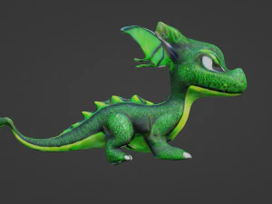 Symbol - Small Green Dragon 3D Model