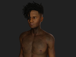 Realistic of a Young Dark-Skinned Athlete 3D 模型