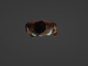 Realistic of a Young Dark-Skinned Athlete 3D Модель