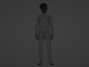 Realistic of a Young Dark-Skinned Athlete 3D Модель