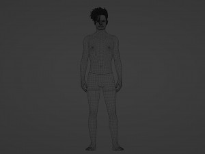 Realistic of a Young Dark-Skinned Athlete 3D Модель