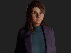 Graceful Stroll Young woman in everyday life 3D 模型
