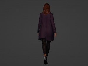 Graceful Stroll Young woman in everyday life 3D मॉडल