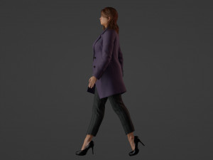 Graceful Stroll Young woman in everyday life 3D मॉडल