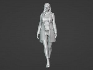 Graceful Stroll Young woman in everyday life 3D मॉडल
