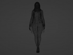 Graceful Stroll Young woman in everyday life 3D मॉडल
