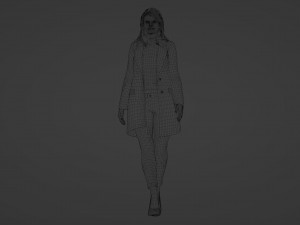 Graceful Stroll Young woman in everyday life 3D मॉडल