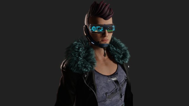 Futuristic Fusion Hero 3D Model .c4d .max .obj .3ds .fbx .stl .blend 