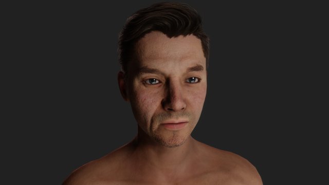 The Melancholic Elegance 35-Year-Old Man in Green Shorts 3D Model .c4d .max .obj .3ds .fbx .stl .blend 