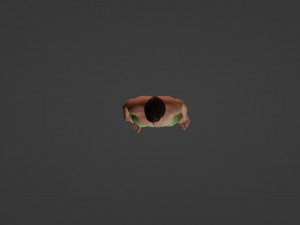 The Melancholic Elegance 35-Year-Old Man in Green Shorts 3D Model