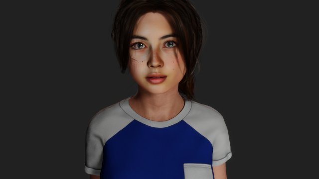 Asian Beauty 3D Модель .c4d .max .obj .3ds .fbx .stl .blend 
